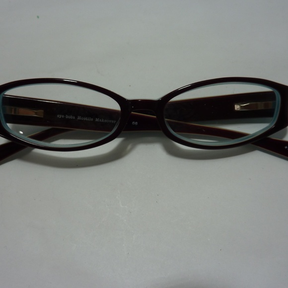 EYE BOBS +2.00 HOSTILE MAKEOVER 2181 66 BROWN BLUE FLEX HINGE READERS - Picture 10 of 10